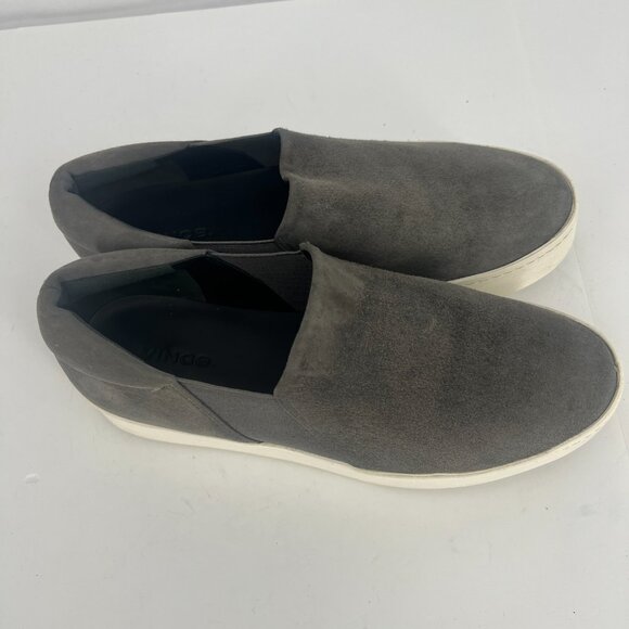 Vince Gray Suede Warren Eco Sneaker - Picture 3 of 12
